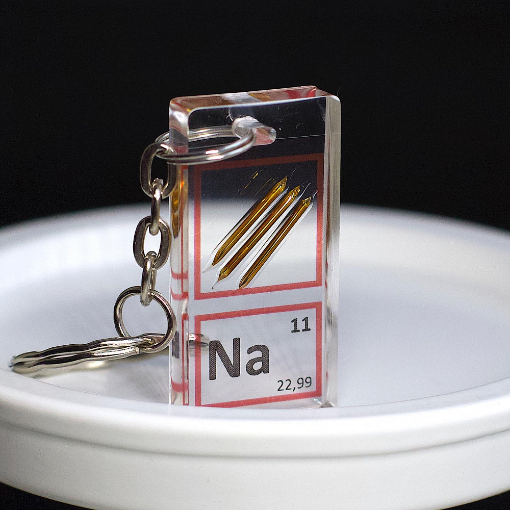 Sodium keychain 20x40 mm, 99.99%, Na