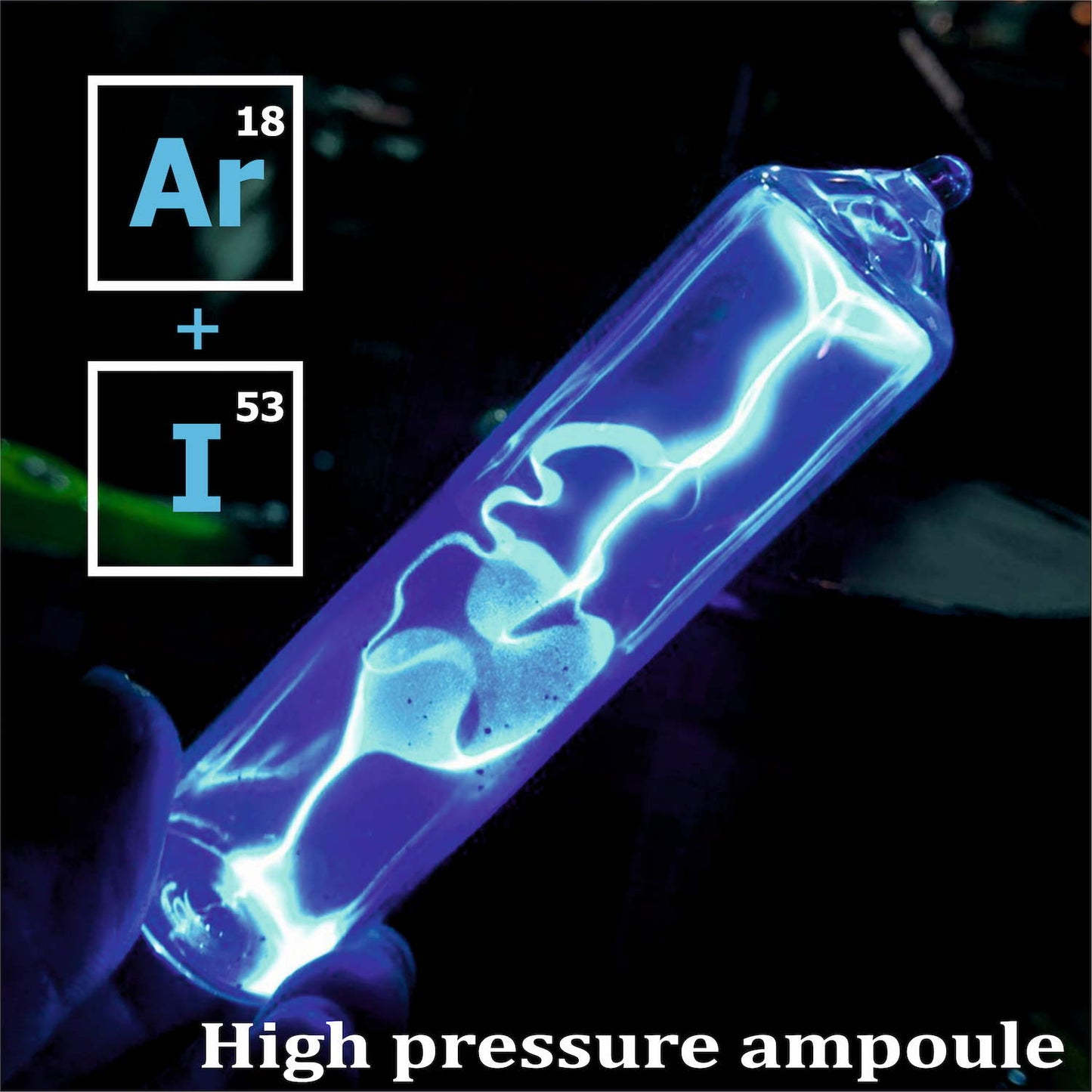Ar and I mixture in ampoule 25x100 mm, 99.999%