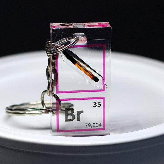 Bromine keychain 20x40 mm, 99.9%, Br.