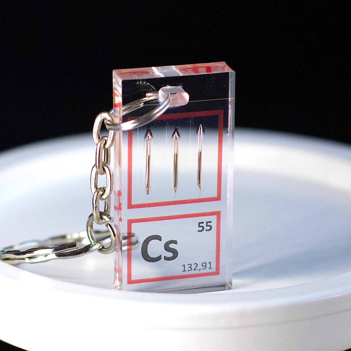 Cesium keychain 20x40 mm, 99.99%, Cs