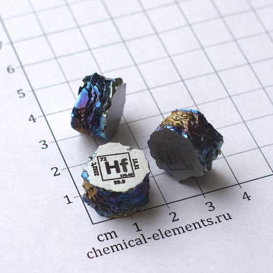 Hafnium crystal rod anodized (Hf), 10x15 mm, 99.9%, 25 gr