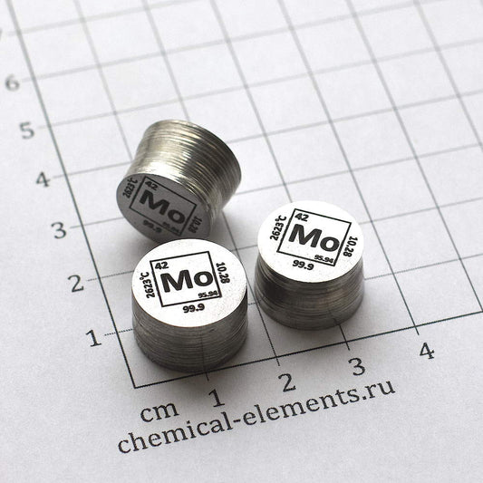Molybdenum monocrystal rod (Mo), 10x15 mm, 99.9%, 19 gr