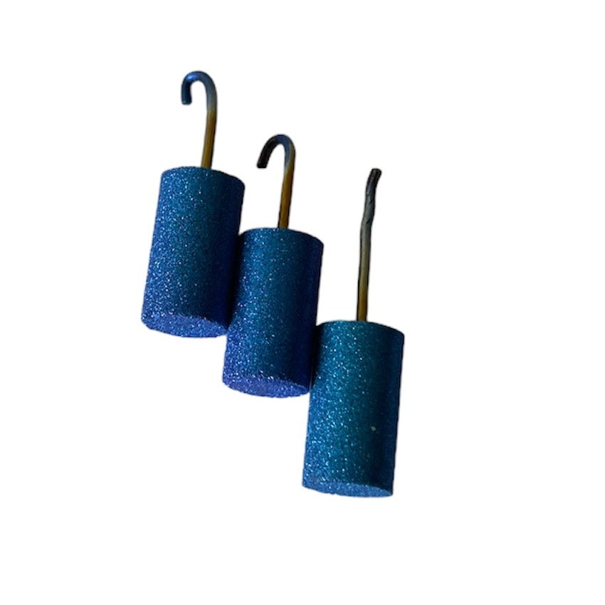 Anodized blue niobium cylinder (Nb), 5x10 mm, 99.9%, 1.5 g. - 1 piece