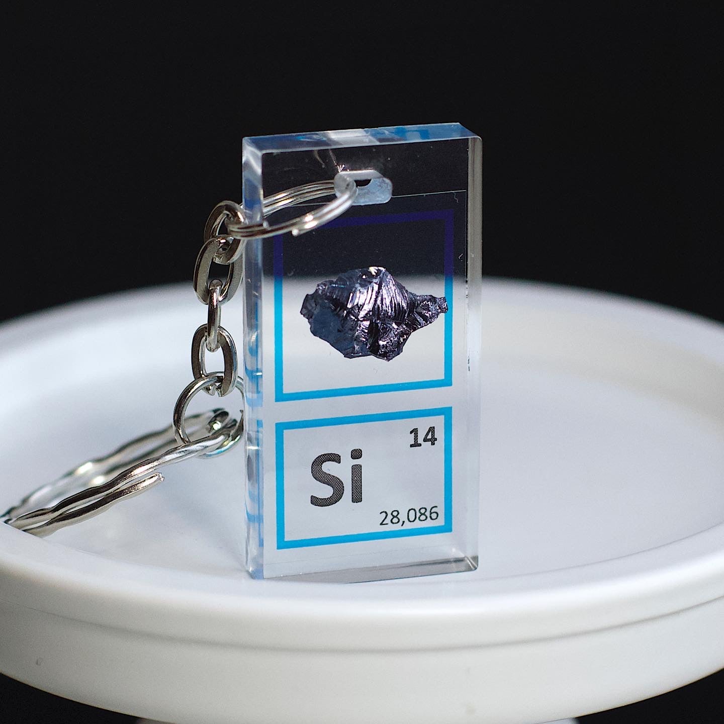 Silicon keychain 20x40 mm, 99.99%, Si