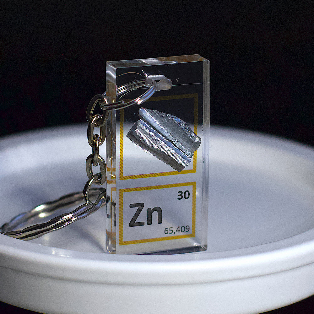 Zinc keychain 20x40 mm, 99.9%, Zn