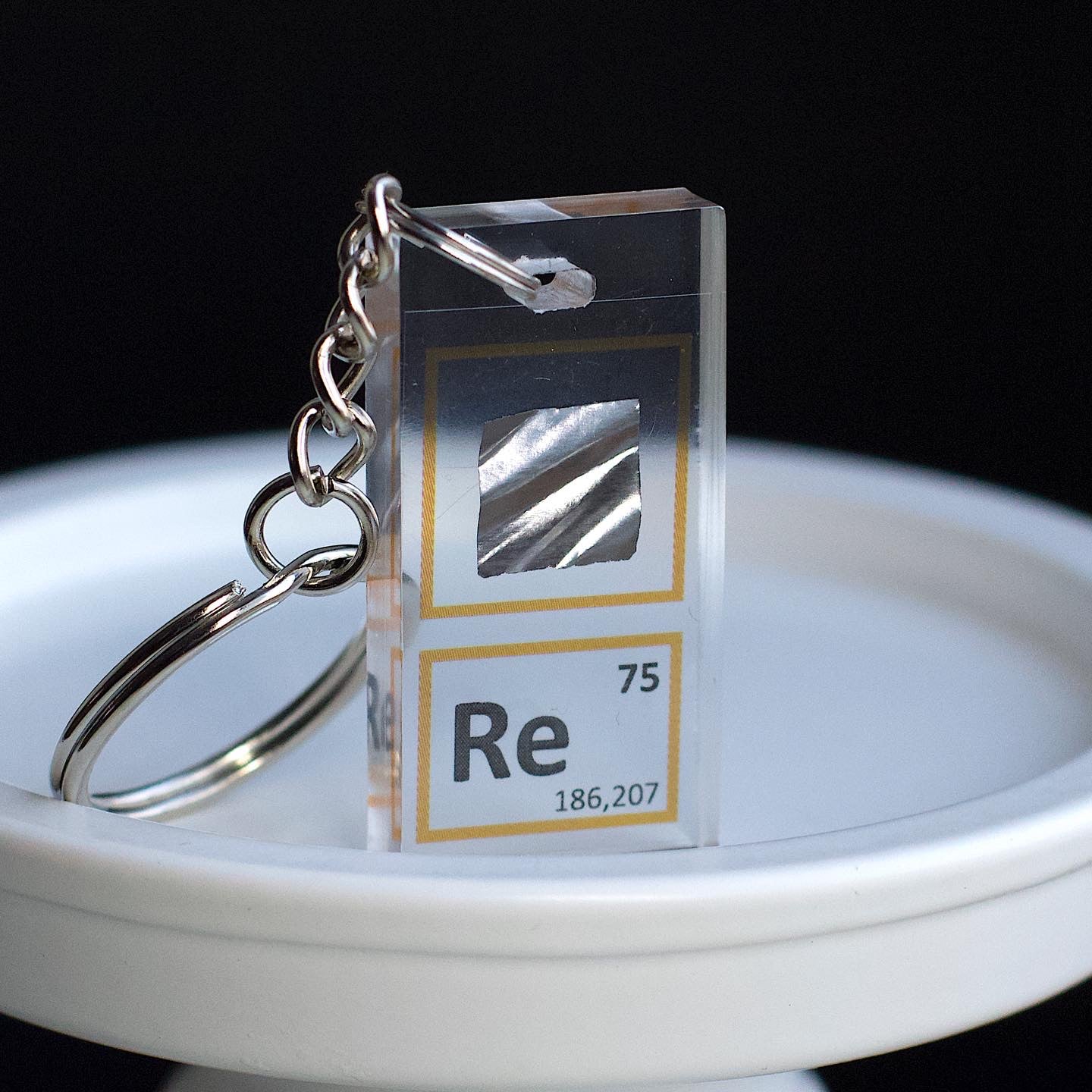 Rhenium keychain 20x40 mm, 99.9%, Re – Chemical Elements